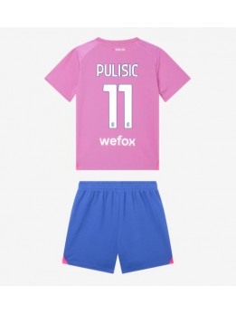 Otroški Nogometna dresi replika AC Milan Christian Pulisic #11 Tretji 2023-24 Kratek rokav (+ hlače)